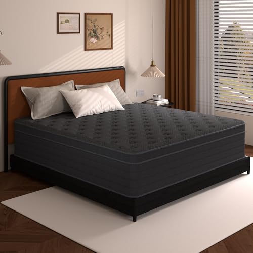 Zhihuvg Queen Size Mattress 12 Inch Hybrid Mattress in a Box with Individual Pocket Spring Gel Memory Foam Queen Mattress Breathable Supportive and Pressure Relief for Cool Night Medium Firm