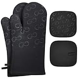 ✅【Multifunktion】Die Topfhandschuhe sind ideal für den Innen- und Außenbereich geeignet. Geeignet zum Kochen im Innenbereich, Backen, Grillen, Befeuern Camping, Kamine, Autowartung, elektrische Wartung usw.