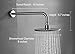 Purelux Rainfall Shower Head with 16 Inch Extension Shower Arm, Brushed Nickel Finish