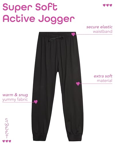 Sweet Hearts Girls Sweatpants - Super Soft Girls' Activewear Performance Jogger Pants : Made in USA (Sizes: 5-18)2