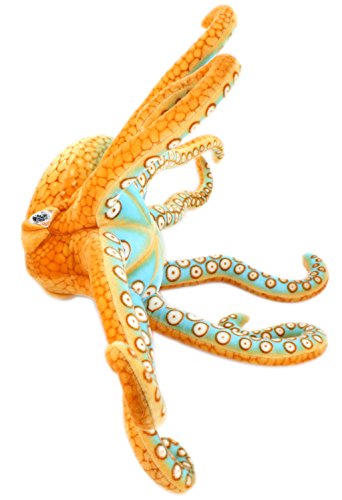 JESONN Giant Realistic Stuffed Marine Animals Soft Plush Toy Octopus Orange (33.5 Inch)