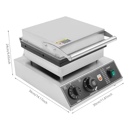 Levkitch Waffeleisen für 4 Belgische Waffeln,1750W Waffel Elektrisch mit Antihaftbeschichtete Platten,Timer,50-300 °C Temperaturregelung Waffelautomat (4 Belgische Waffeln-Wheatshoe) – Bild 7