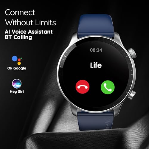 Image of Pebble Cosmos Luxe 3 | 1.43 inch Amoled Display | BT Calling Smart Watch for Men | Health Suite | Multiple Watch Faces