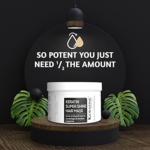 Image of KERATINE PROFESSIONAL Keratin Super Shine Mask 500Ml | Infused With Keratin And Wheat Protein For Dry Damaged And Chemically Treated Hair | Sulphate And Paraben Free | Made In India (500 Ml),1 Count