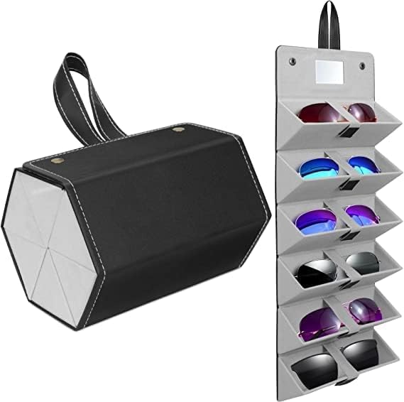 Sunglass Case for Men or Women Hard Multi Eyeglasses Case Box Portable 5 Slot Glasses Organizer Holder Eyewear Bag-image-35