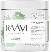 Creme Massagem Arnica, Raavi, 500G
