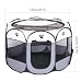 Hojalis Pet Playpen, Portable Dog Cat Playpen with Storage Bag, Foldable Indoor Outdoor Pet Fence Breathable Mesh, Kennel Soft Cage Fabric Pet Tent for Puppy Kitten Rabbit Hamster Guinea Pig (Grey) Hojalis Pet Playpen, Portable Dog Cat Playpen with Storage Bag, Foldable Indoor Outdoor Pet Fence Breathable Mesh, Kennel Soft Cage Fabric Pet Tent for Puppy Kitten Rabbit Hamster Guinea Pig (Grey)