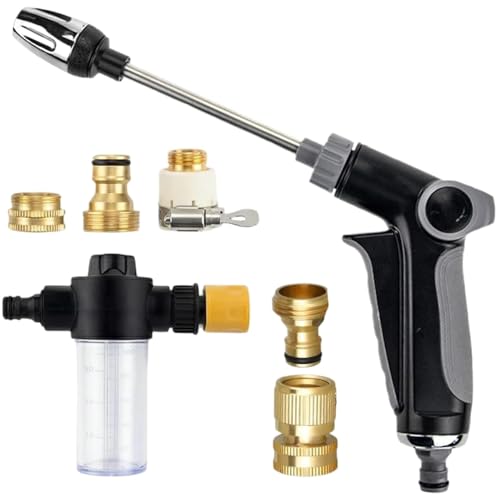 Aquoxis Pressure Washer 2026 New Heavy Duty Garden Hose Nozzle 15X More Powerful Than a Garden Hose 360 Rotating Nozzle with 3 Spray Modes for Patio Car Outdoor Cleaning