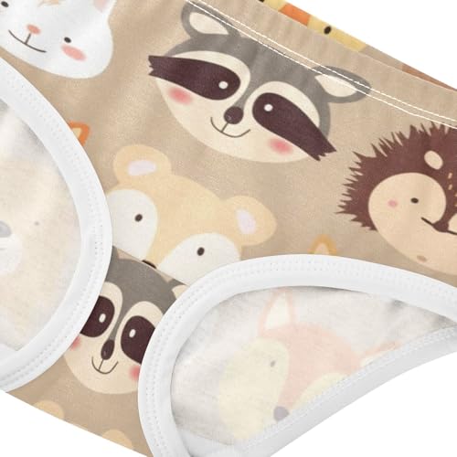 Cute Woodland Animal Brown Girls Underwear Toddler 2t Cotton Panties for Girl Flower Briefs Underpants4