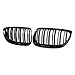 Wpengfei Store 2PCS przednie zderzak nerki bliźniacze płetwy sportowe grille kratka BMW E92 E93 M3 2006-2009 08-13 3- Seria M3 (E92/E93) 07-10 E92 2d Coupe (Color : Black)