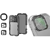 NEEWER 16 Pro Cage, Quick Release Video Rig Phone Stabilizer Compatible with iPhone 16 Pro with 67mm Filter Adapter, 17mm Lens Backplate, FL-I5 1/4 Black Diffusion Phone Lens Filter Included