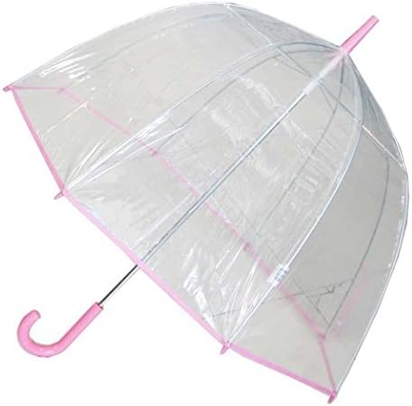 Conch Umbrellas 1265AXPink Bubble Clear Umbrella, Dome Shape Clear Umbrella