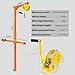 60 FT Air Conditioner Lifting Tool with1200 LBS Self-Locking Winch, Stainless Steel Air Conditioner Lifting Cranes with Strap, Crane Bracket for Installation of Outdoor Air Conditioner, Heavy Lifting