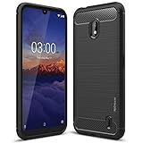 TECHGEAR Coque Nokia 2.2 [Stealth Case] Coque Flexible Antid�flagrante en TPU - Protection en Fibre de Carbone Soft Flexible Compatible avec Nokia 2.2 [Noir]