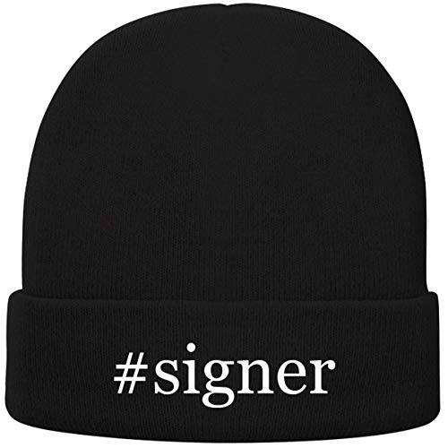 One Legging it Around #Signer - Soft Hashtag Adult Beanie Cap, Black