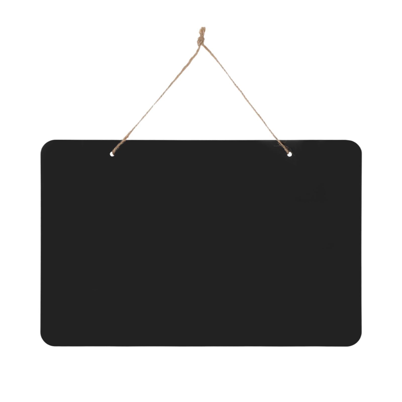 Wooden Double Sided Hanging Chalkboard Signs 30x20 cm Erasable Memo Message Board with Hanging String Vintage Decoration for Wedding Home Party
