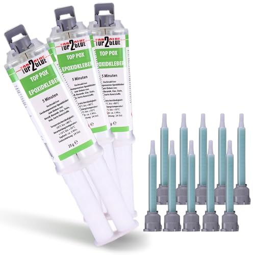 2 Komponenten Kleber Extra Stark Zweikomponenten-Kleber Epoxid: Universal- Kleber Für Metall, Stein & Mehr – Wasserresistent & Schnell Trocknend 2k Epoxidharz Kleber