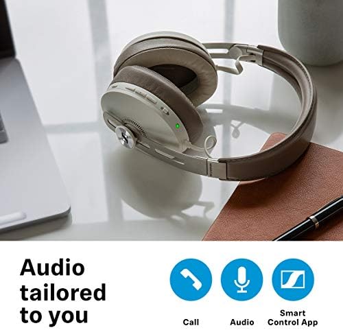 Sennheiser Momentum 3 Wireless Over-Ear Wireless Headphones, White (Sandy White)
