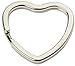 Produktbild Schlüsselringe in Herzform  silber  20 Stück  Ø 33 mm  für Schlüsselanhänger  vernickelt  Stahl  Key Rings  by FD-Workstuff