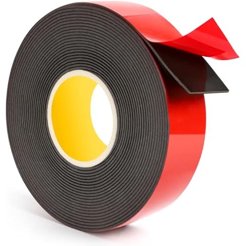 EMITEVER Double Sided Adhesive Tape Heavy Duty, Acrylic Foam Mounting 16.4FT X 1IN, Waterproof & Strong Double Stick, Strip Tape for Home Office Decor Cover