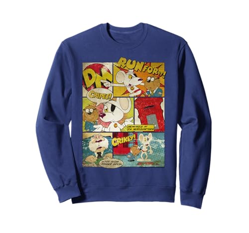 Image of Danger Mouse & Penfold Vintage Comic Strip Sweatshirt
