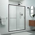 DreamLine Levantine 56-60 in. W x 72 in. H Semi-Frameless Sliding Shower Door, Clear Glass in Oil Rubbed Bronze