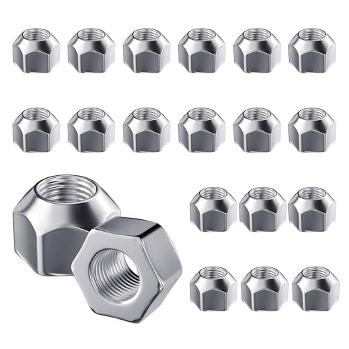 20 PCS 1/2-20 Inch Lug Nuts, 509 Trailer Lug Nuts Open End Acorn Lugs, Zinc Plated Wheel Tire Lugs Replacement for 1/2" Wheel Lug Studs Dexter EZ Lube Trailer Camper RV Truck 20pcs 1/2x20
