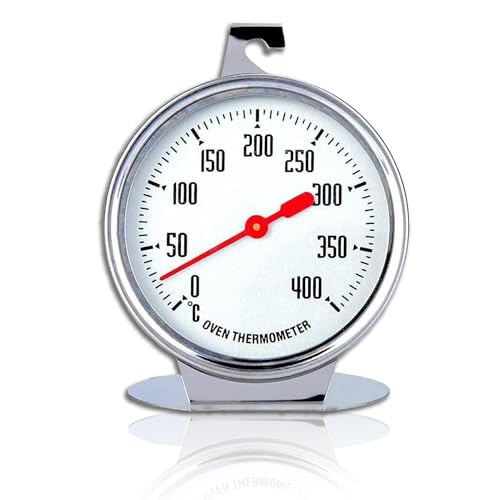 Dial Oven Thermometer,Kitchen Digital Thermometer Stainless Steel Dial Oven Thermometer Stand Up Cooking Thermometer Temperature Gauges for Home Kitchen BBQ Baking