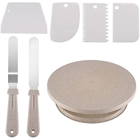 Cake Decorating Kit with Turntable and Spatulas Cover