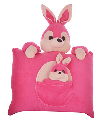 Image of Tickles Mother Rabbit Cushion (Pink) Stuffed Soft Plush for Kids 35cm