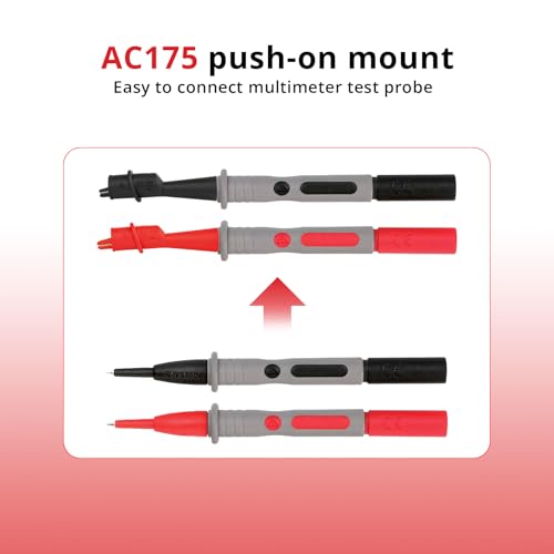Image of AC175 Multimeter Alligator Clips Insulated Replacement for Fluke With Flexible Boots - Compatible With TL71, TL75, TL175 and TP175 Test Leads