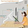 ELIVED Single Monitor Arm for Most 13-32 Inch Monitors with VESA 75x75/100x100mm up to 9KG, 360° Rotation Gas Spring Arm with C-Clamp and Grommet Base, Monitor Stand Mount, White #2