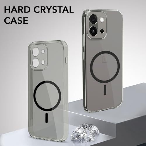 Image of Jkobi Lifetime Anti-Yellow MagSafe Compatible Clear Back Cover Case for OnePlus 13S (Sleek Hard Crystal | Shockproof and Camera Protection)