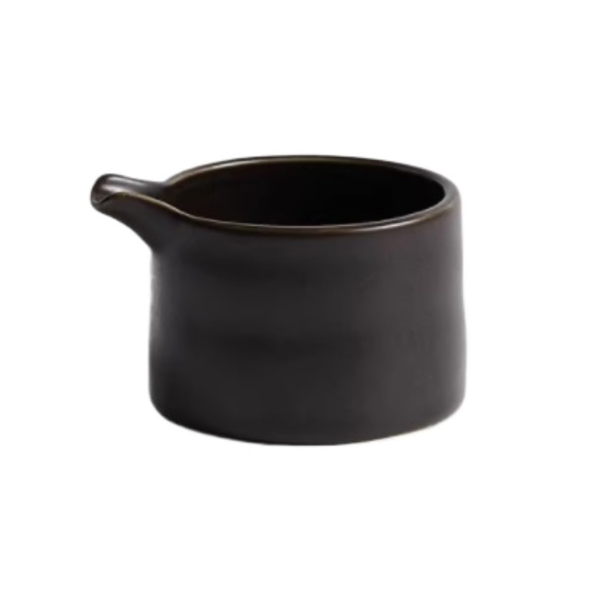 Nordic ceramiczny dzbanek na sos i sos - prosty czarny serwer do steków, przyjazna dla rodziny miska na przyprawy i kubek do kawy - idealny do jadalni i rozrywki