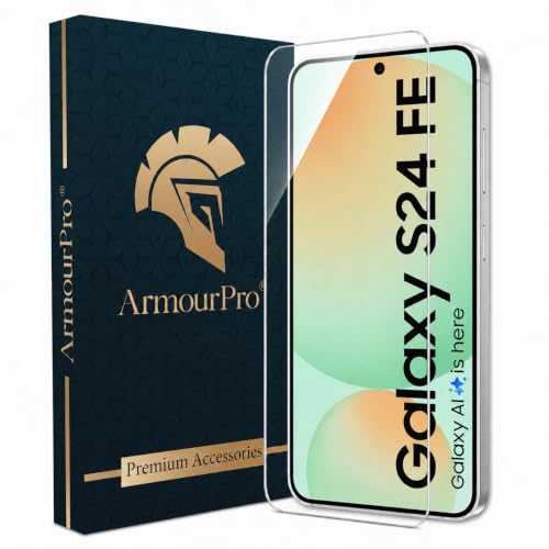 Image of ArmourPro 3D Borderless Tempered Glass for Samsung Galaxy S24 FE, A36, F56, M56 and A56, HD Clear Curved Edge to Edge Screen Protector, 9H Hardness, Oleophobic Coating, Case Friendly | Pack of 1