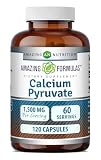 Amazing Formulas Calcium Pyruvate Supplement | 1500 Mg per Serving | Capsules | Non-GMO | Gluten-Free | Made...