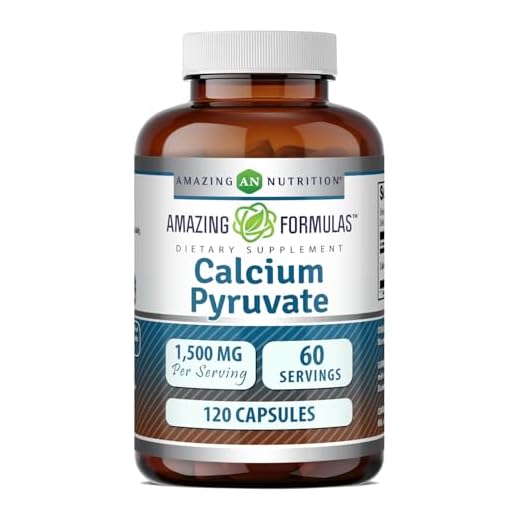 Amazing Formulas Calcium Pyruvate 1500mg Per Serving 120 Capsules Supplement | Non-GMO | Gluten Free | Made in USA