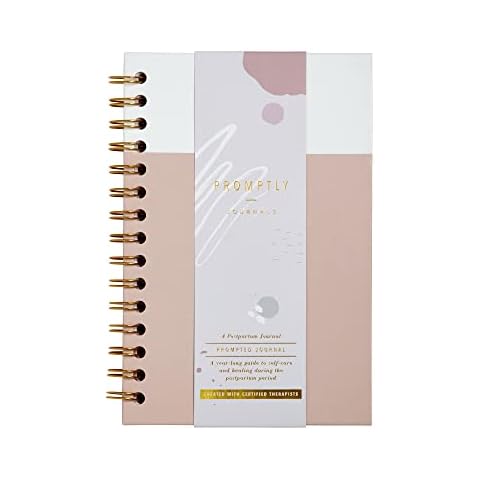 Promptly Journals, A Postpartum Journal (Powdered Lilac, Leatherette) - Post Partum Recovery Journal For Women, Gift for New Mom, Guided Journal for Her Cover