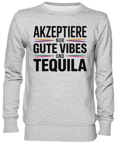 Sweat-shirt Tequila coupe unisexe pour un confort gris absolu