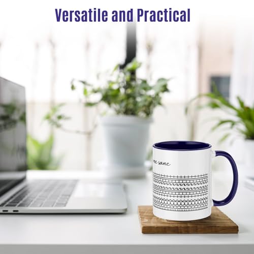 Taza de café de cerámica 11 oz azul royal miniatura 5