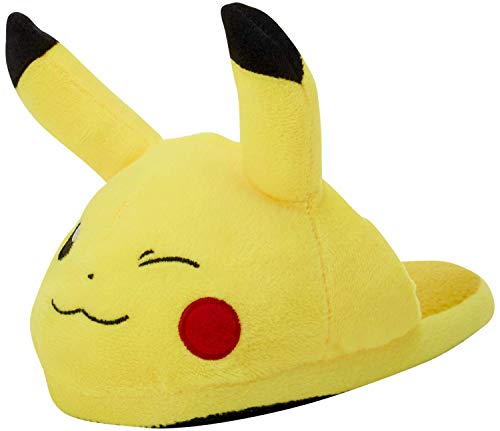 Pokemon Boys' Slippers – Pikachu and Pokeball Plush Fuzzy Slipper Slides (Little/Big...