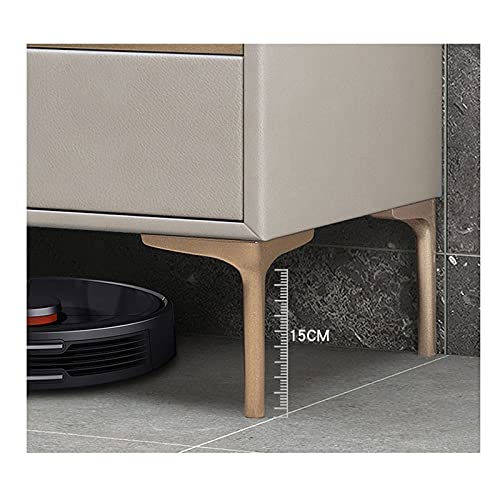Table de chevet en bois blanc meuble rangement moderne 2 tiroirs