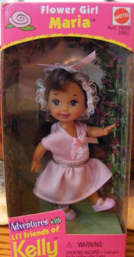 Muñeca Barbie Kelly Flower Girl María 1998 miniatura 1