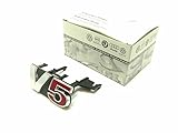 Genuine VW Volkswagen Original VW V5 Front Grill Badge Emblem Chrome Red - 1J6853679F GQF