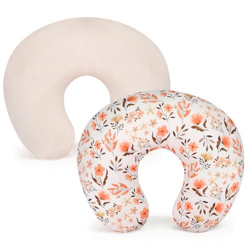 Image of Accmor 2 Pack Nursing Pillow Covers, Stretchy Nursing Cover for Breastfeeding, Ultra Soft Comfortable Pillow Slipcover for Baby Girls Boys Newborn