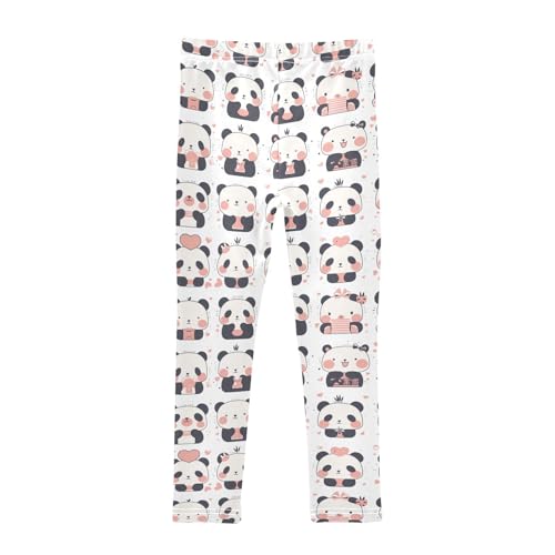 KLL Chinese Panda Cute Cartoon Toddler Girls Leggings Comfortable High Waisted Pants Exercise2
