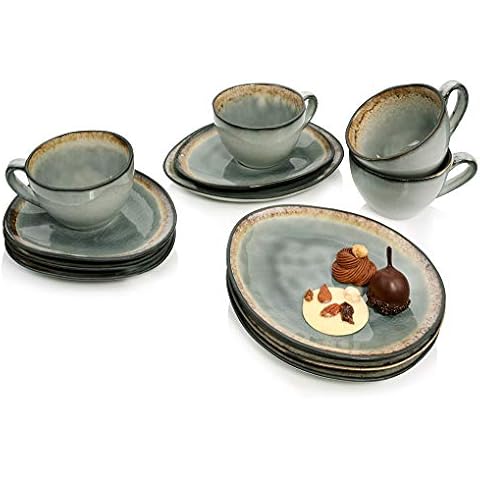 SÄNGER | Kaffeeservice Capri Grau aus Steingut Cover