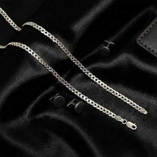 Image of TRUESILVER ACPL Solid 925 Sterling Silver Italian 3.5mm, 6.5mm Diamond-Cut Cuban Link Curb Chain Necklace for Men Women (16, 18, 20, 22, 24, 26 Inches)