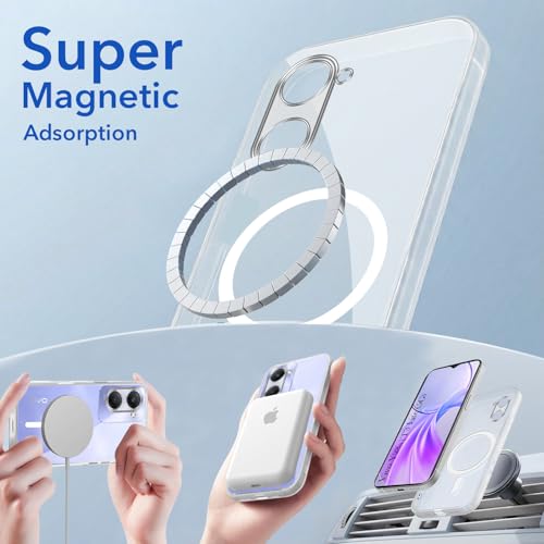 Image of Jkobi Lifetime Anti-Yellow MagSafe Compatible Clear Back Cover Case for Vivo Y28s 5G | Vivo T3 Lite 5G (Sleek Hard Crystal | Shockproof and Camera Protection)