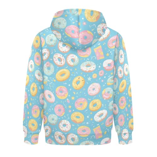 KLL Donuts Background Toddlers and Girls' Sweatshirt Long Sleeve Hoodie Kangaroo Pocket2